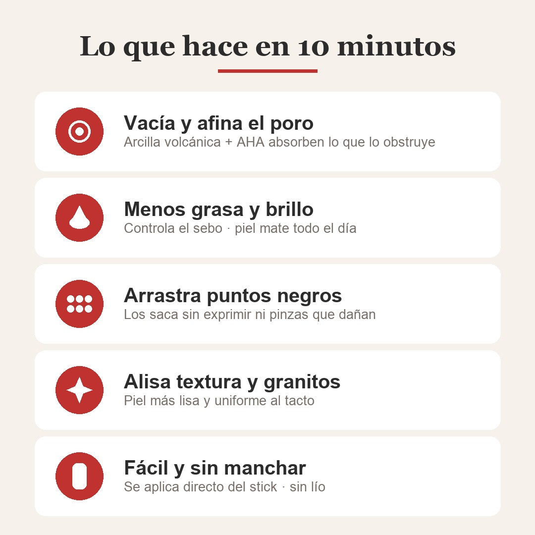 Stick Limpia-Poros de Arcilla Volcánica (40g)