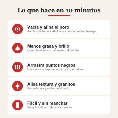 Stick Limpia-Poros de Arcilla Volcánica (40g)