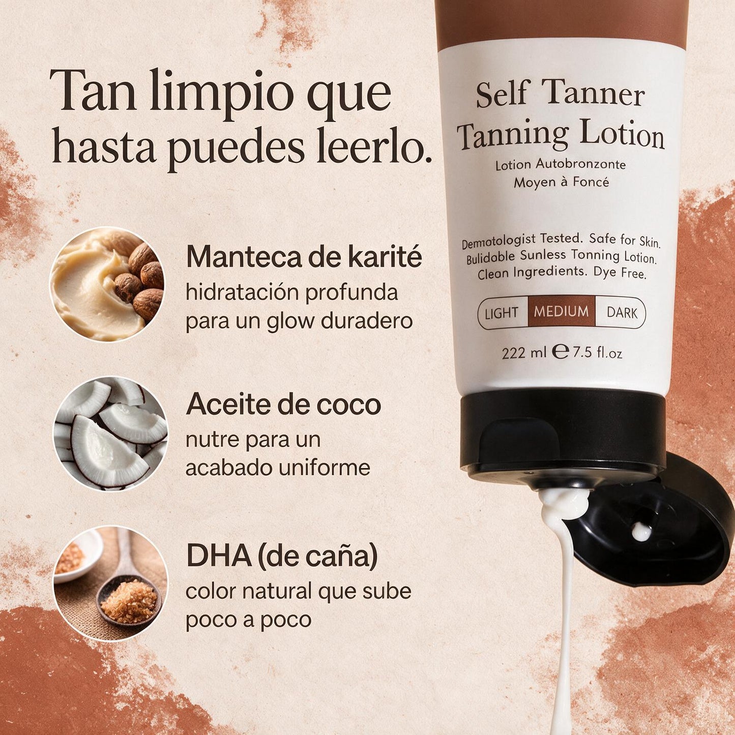 Beauty by Earth (belleza natural) · Autobronceador en Loción — «Bronceado sin Sol»